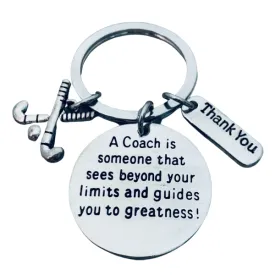 Field Hockey Coach Keychain- Sees Beyond Your Limits