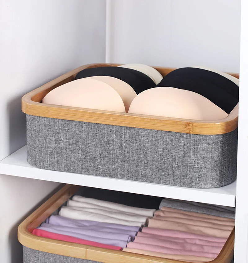 4 Cell Non-Lidded Square Underwear Storage Basket