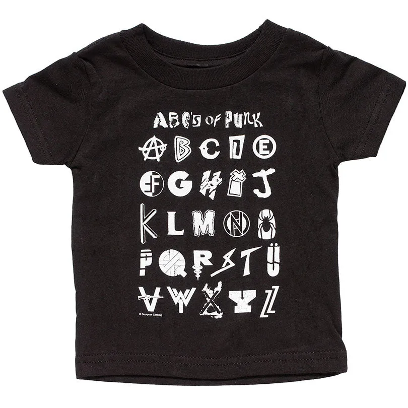 ABC's of Punk Toddler Tee, Black