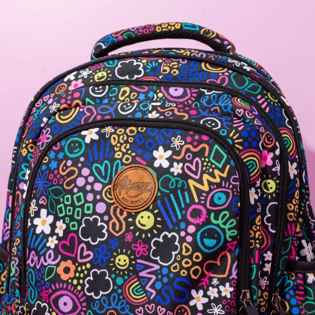 Alimasy Large Backpack - Kasey Rainbow - Doodle