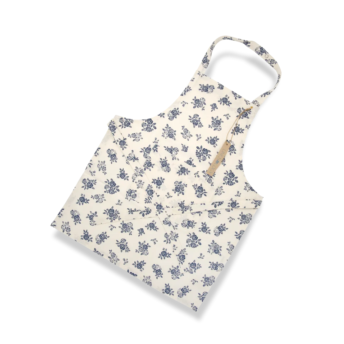 Apron-English Rose-Cream