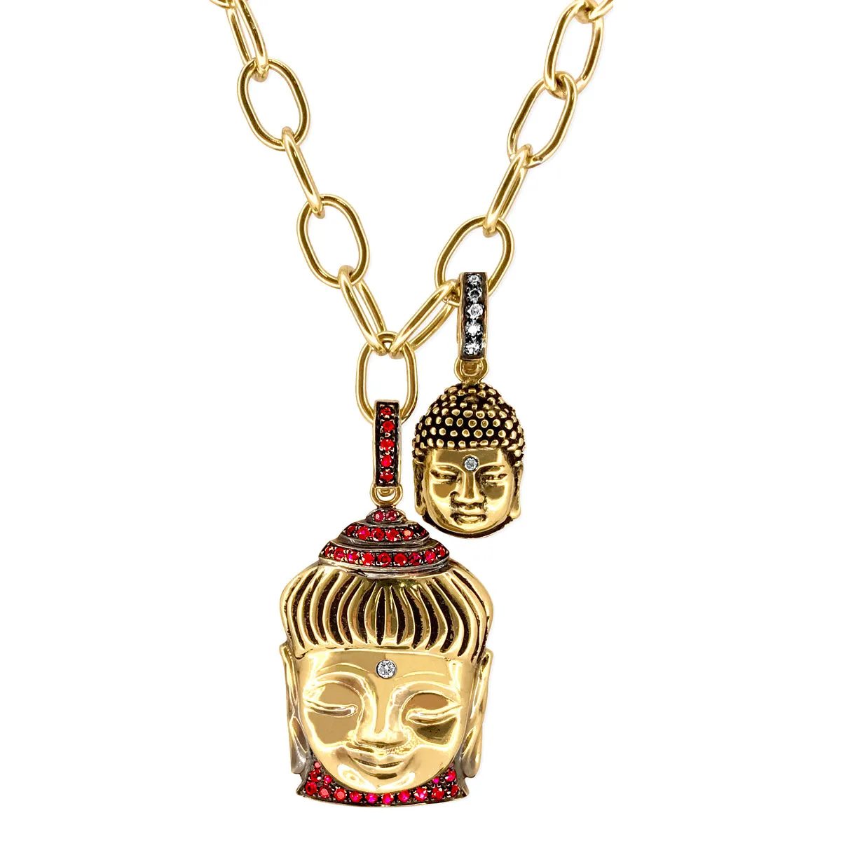 'Aspiring Buddha' and 'Buddha of Wisdom' Charm Necklace