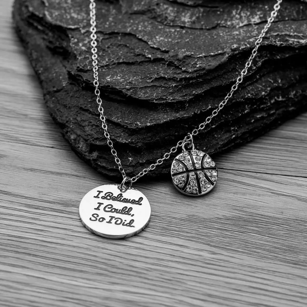 Basketball Necklaces with Inspirational Charms