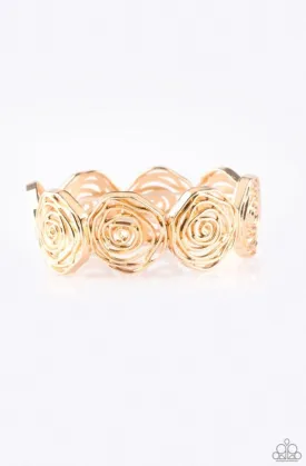 Beat Around The ROSEBUSH Gold Bracelet - Paparazzi Accessories