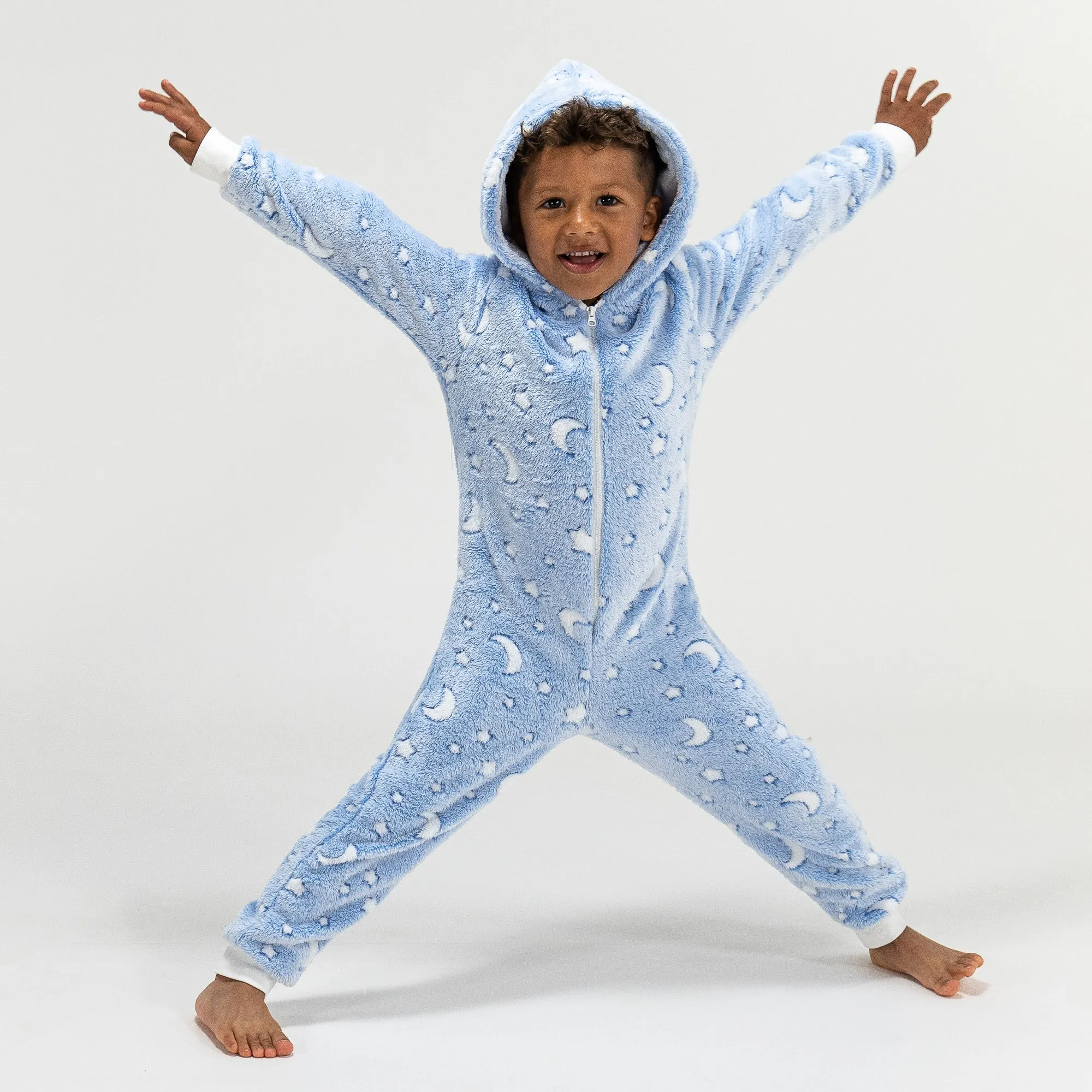 Children's Moon and Stars Fleece Onesie