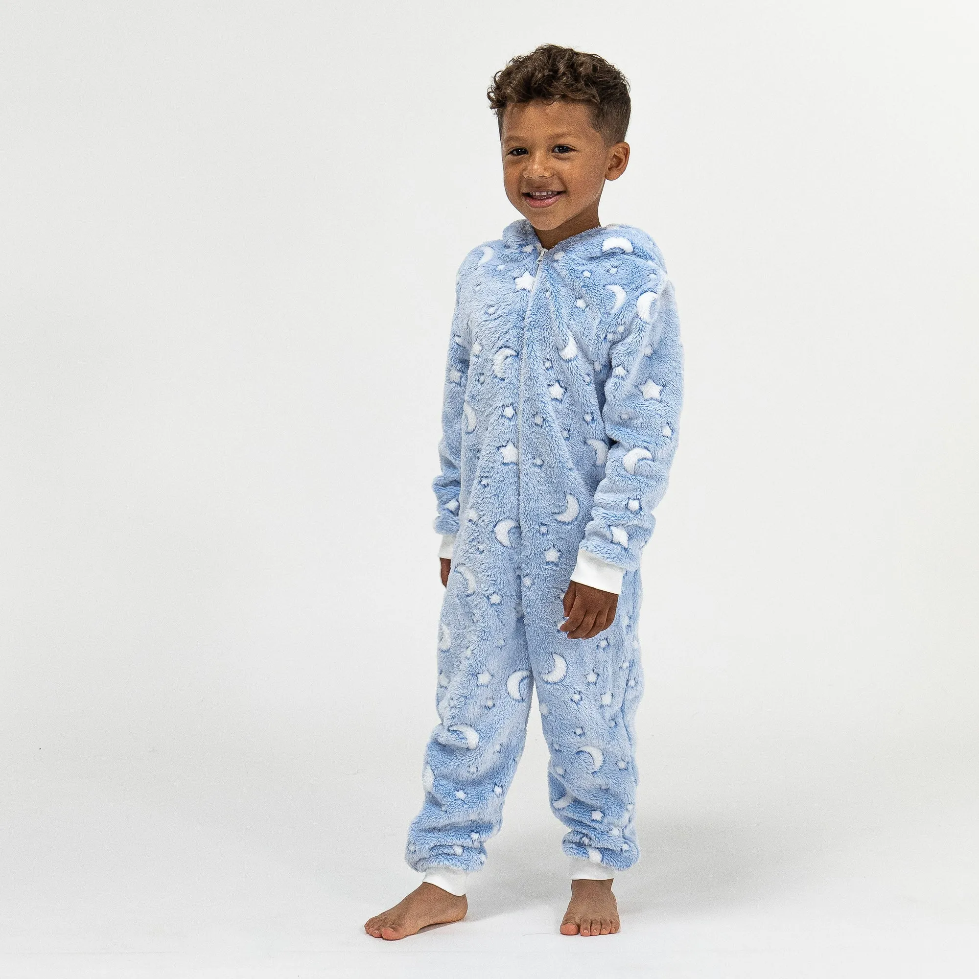 Children's Moon and Stars Fleece Onesie