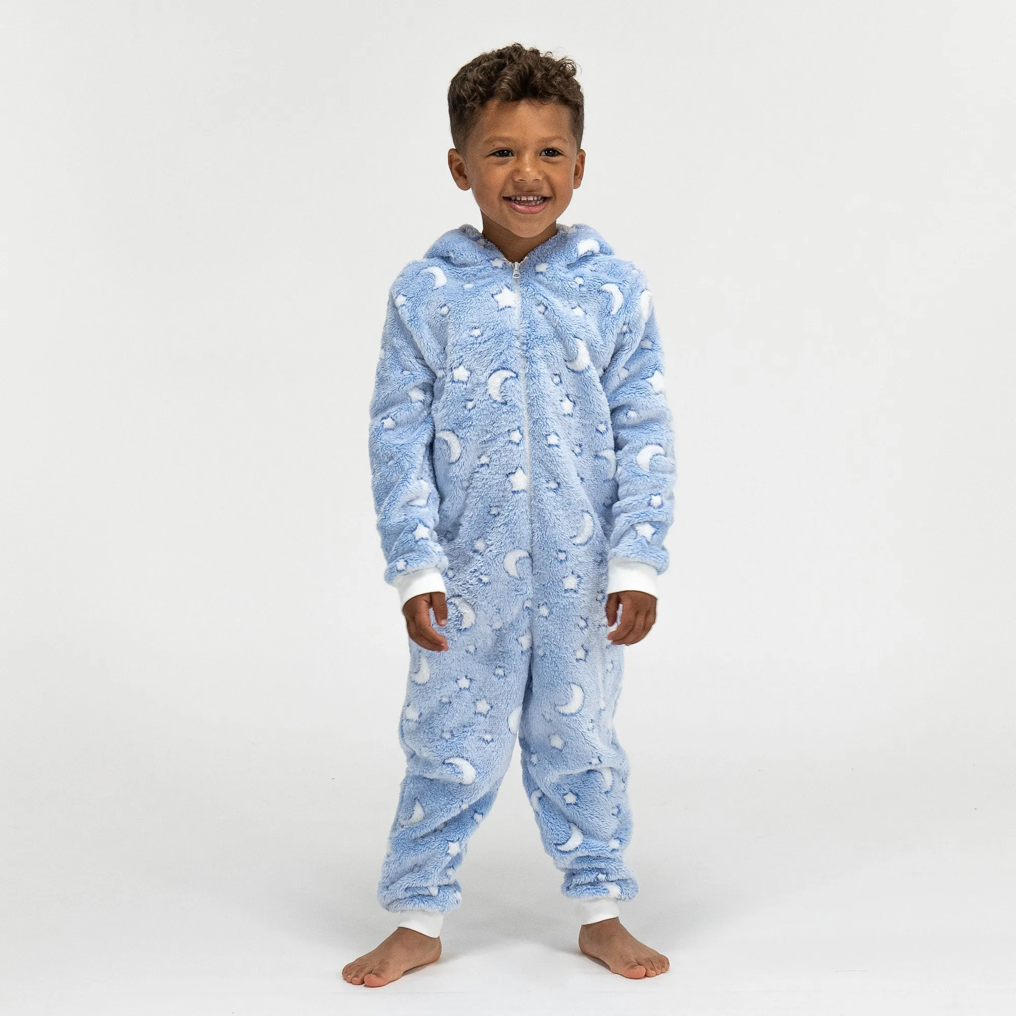 Children's Moon and Stars Fleece Onesie