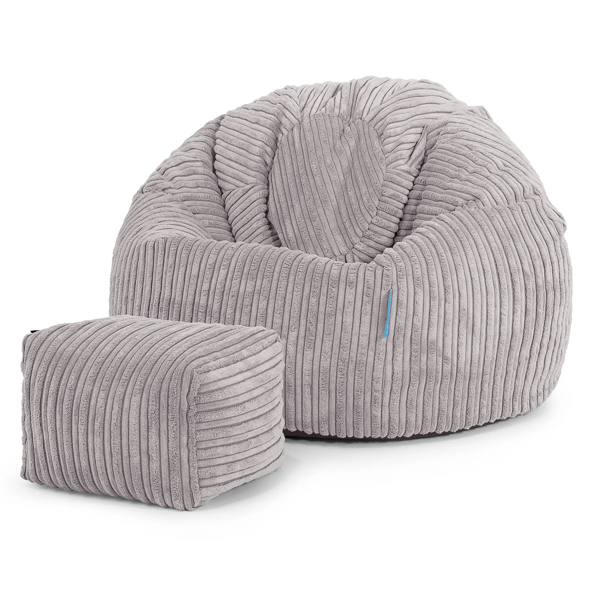 Classic Kids Bean Bag Chair 1-5 yr - Cord Silver Grey