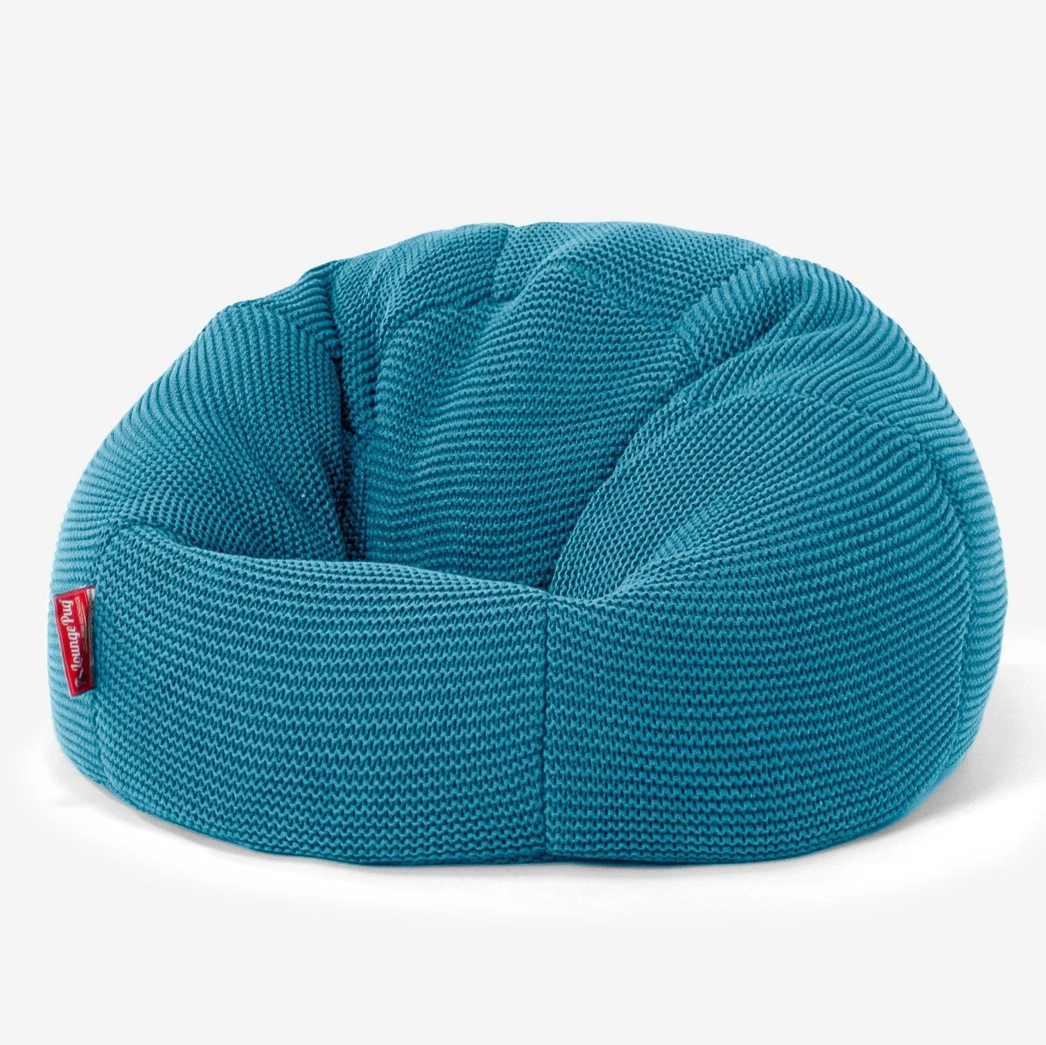 Classic Kids Bean Bag Chair 1-5 yr - Ellos Knitted Petrol Blue