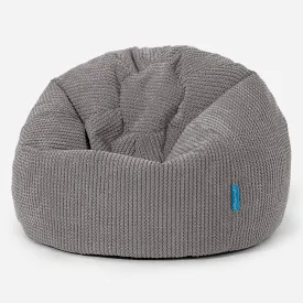 Classic Kids Bean Bag Chair 1-5 yr - Pom Pom Charcoal Grey