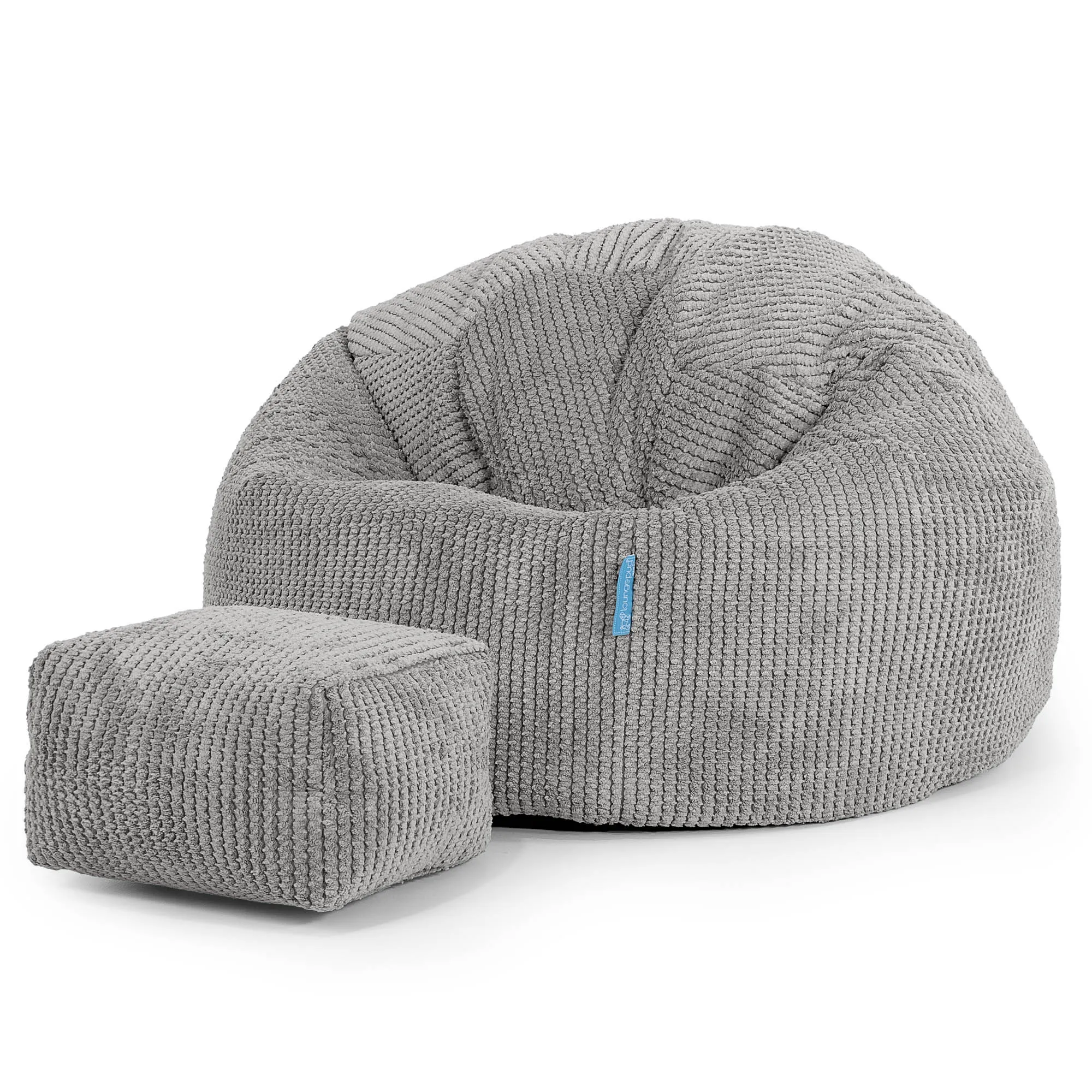 Classic Kids Bean Bag Chair 1-5 yr - Pom Pom Charcoal Grey