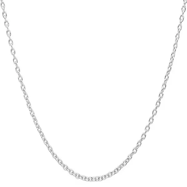 Classy Men 5mm Silver Rolo Chain Necklace