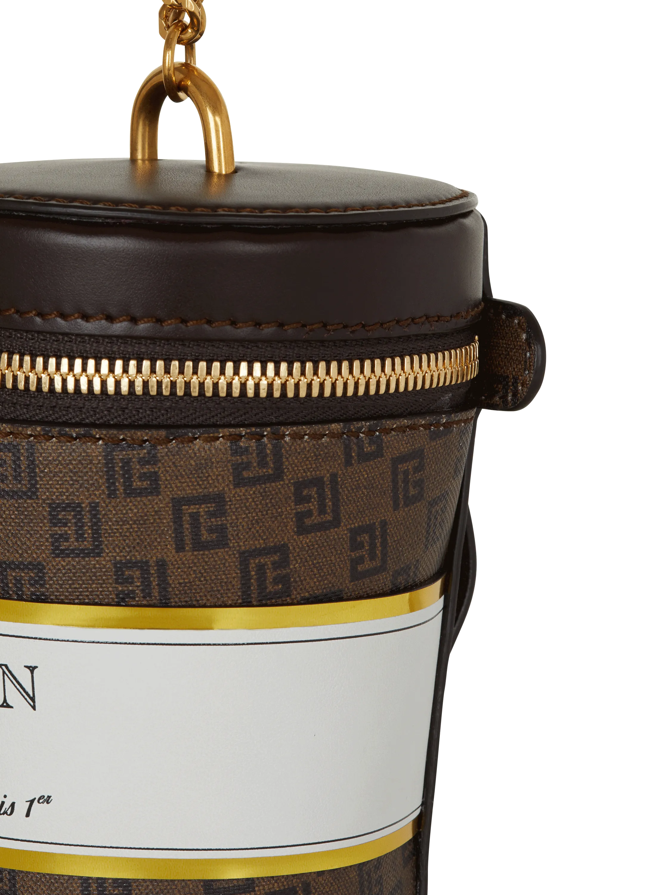 Coffee Cup Minaudière In Mini Monogram Canvas