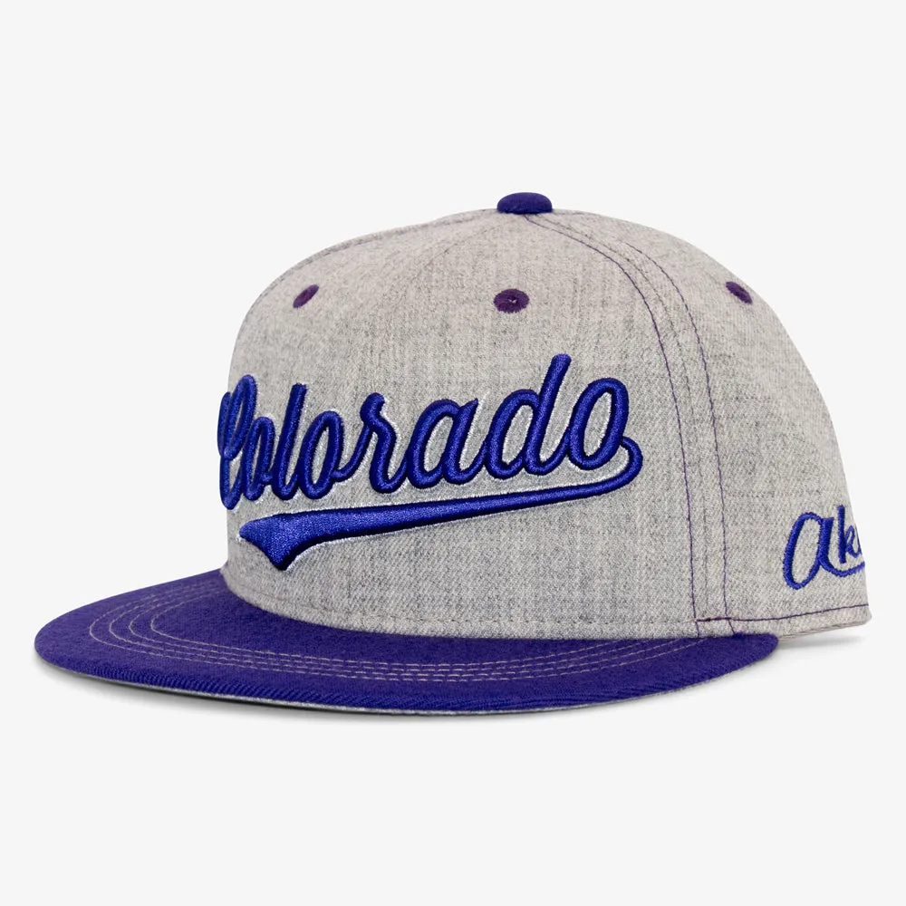 Cursive Colorado Snapback Hat