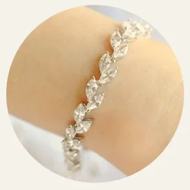 CZ Leaf Bracelet