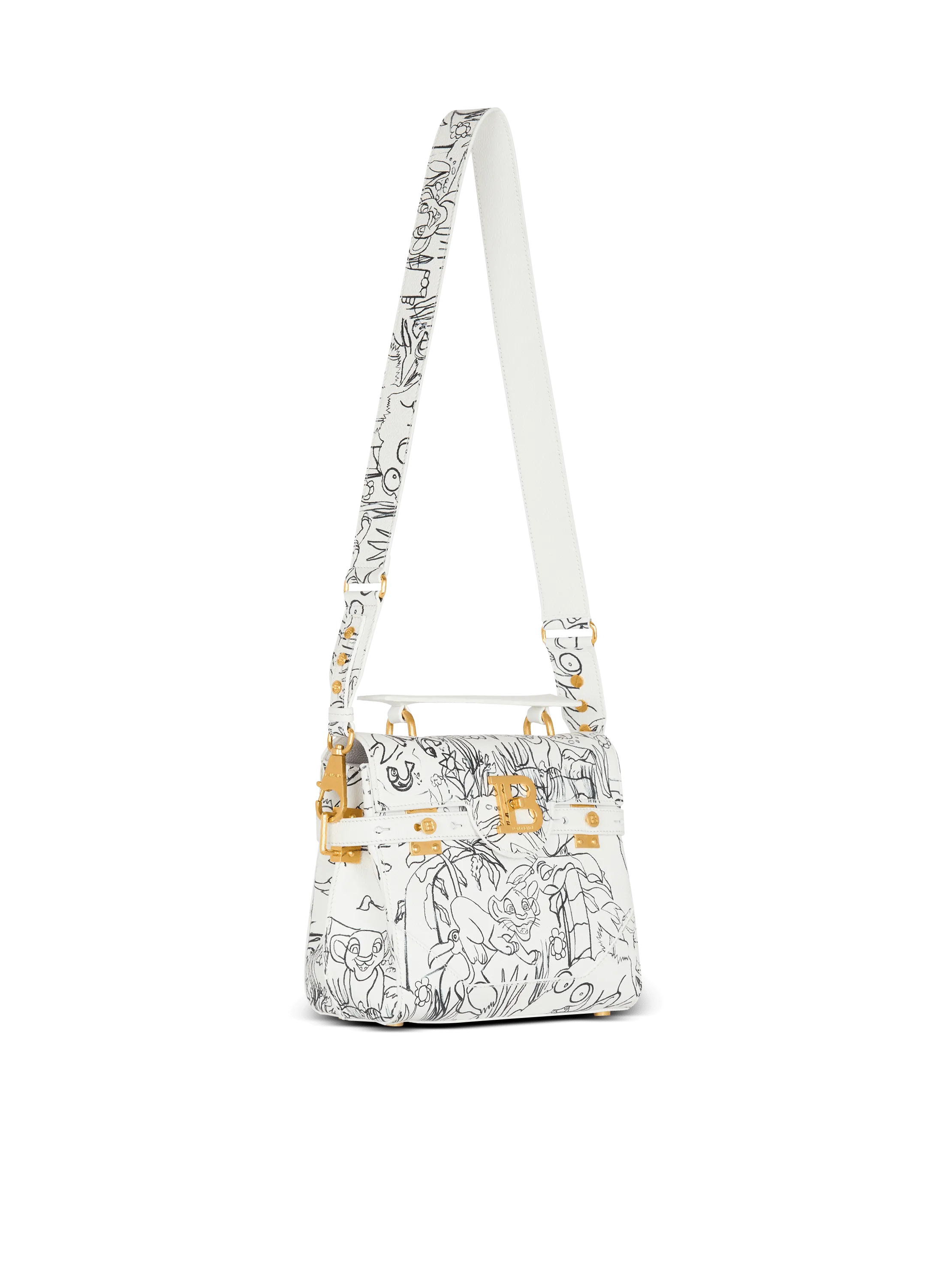 Disney x Balmain: The Lion King - B-Buzz 23 Bag In Enfant Précoce Print