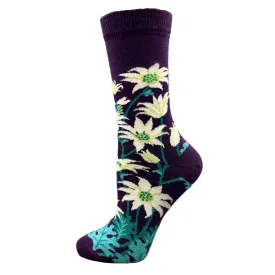 Flannel Flower Women's Crew Socks - Australian Botanical Range