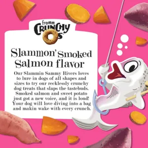 Fromm Crunchy O's Slammon Salmon Dog Treats, 6-oz bag