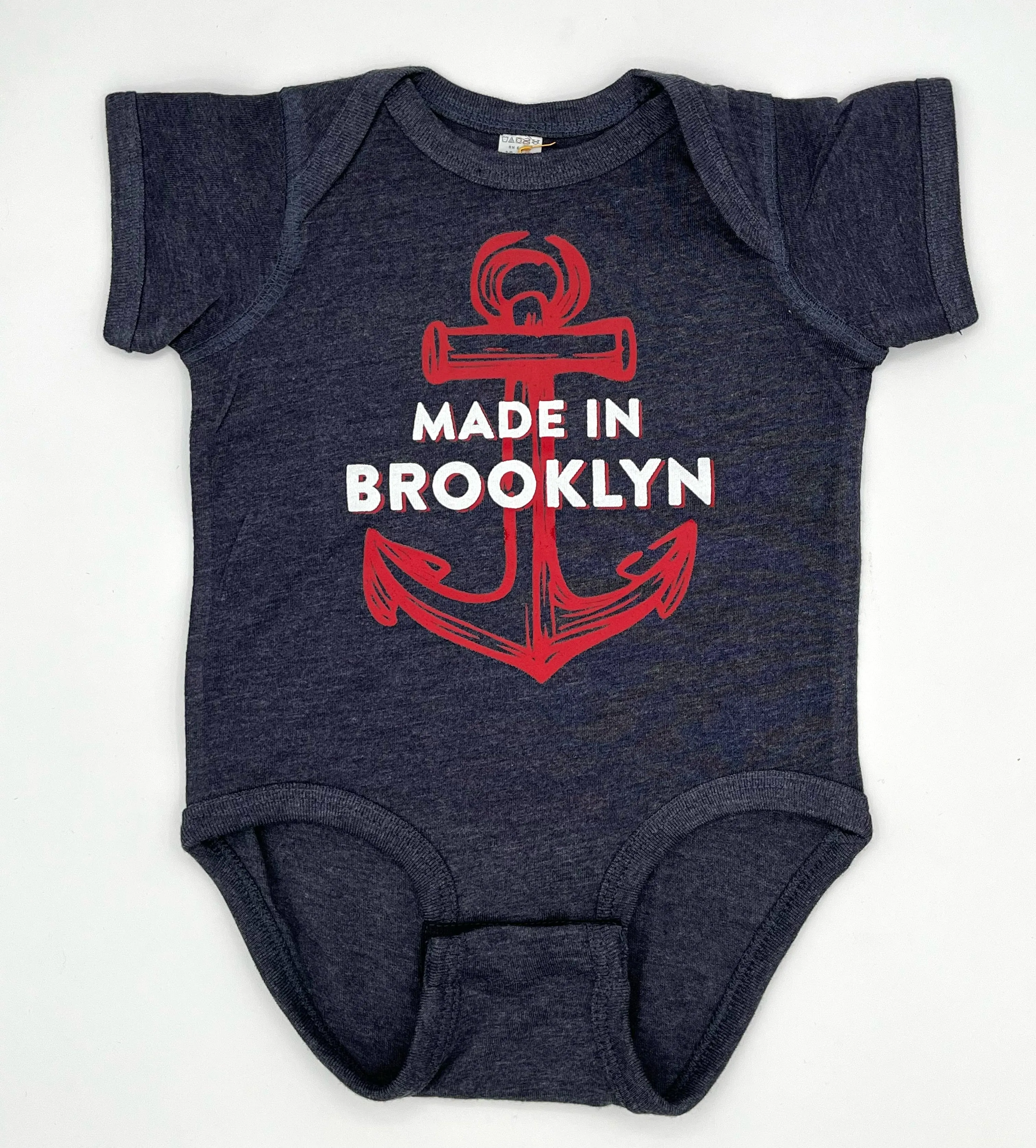 Heather Gray Made in Brooklyn Anchor Onesie 12 month