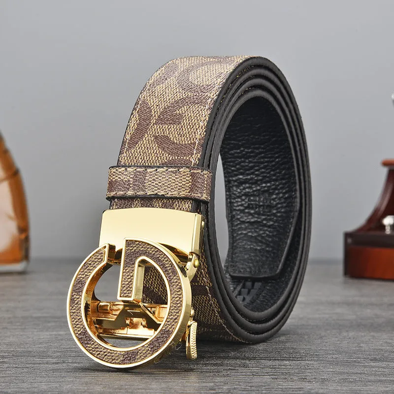 High-End Business Casual Men Automatic Buckle Belt All-Match Men's Pant Belt