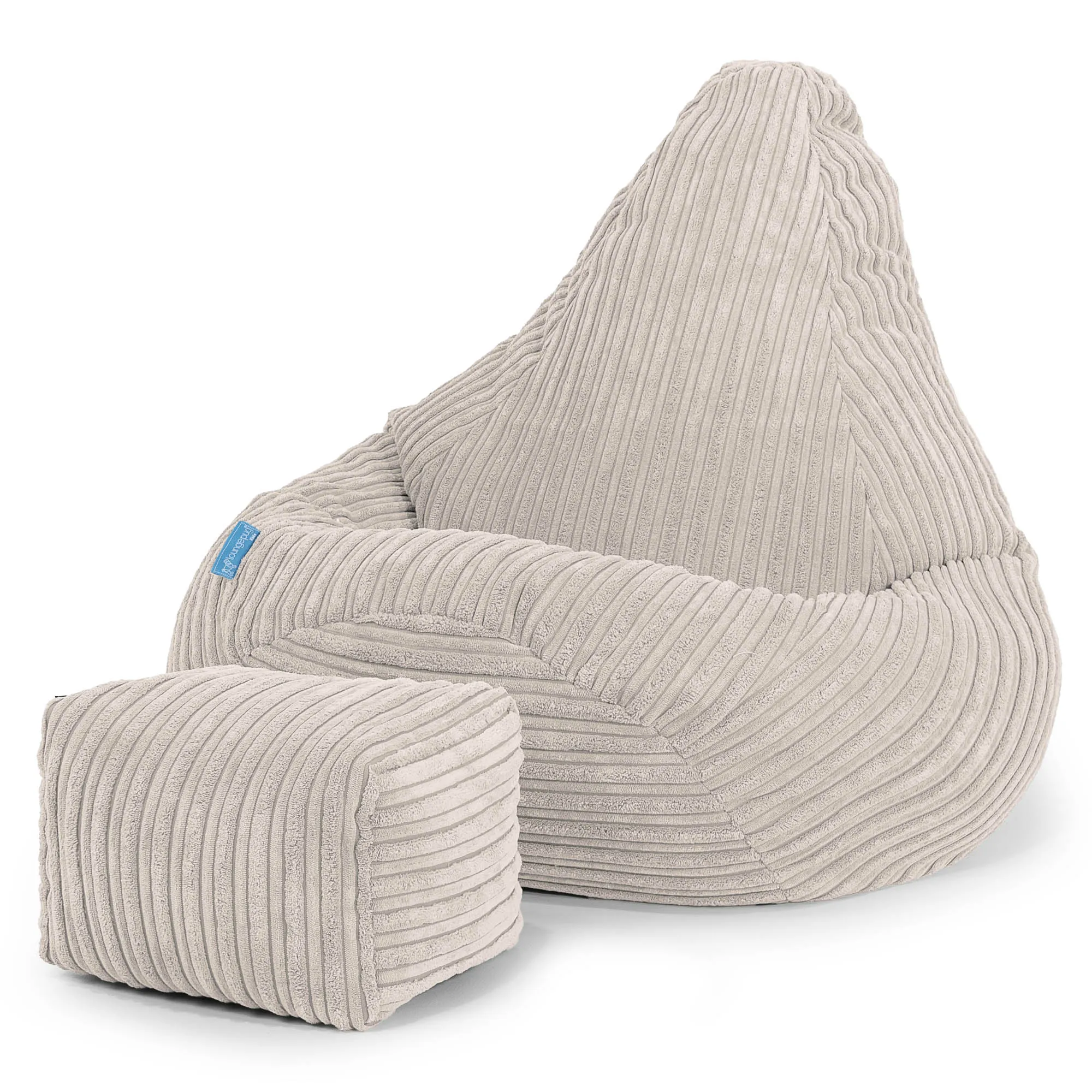 Highback Kids Bean Bag Chair 1-5 yr - Cord Ivory