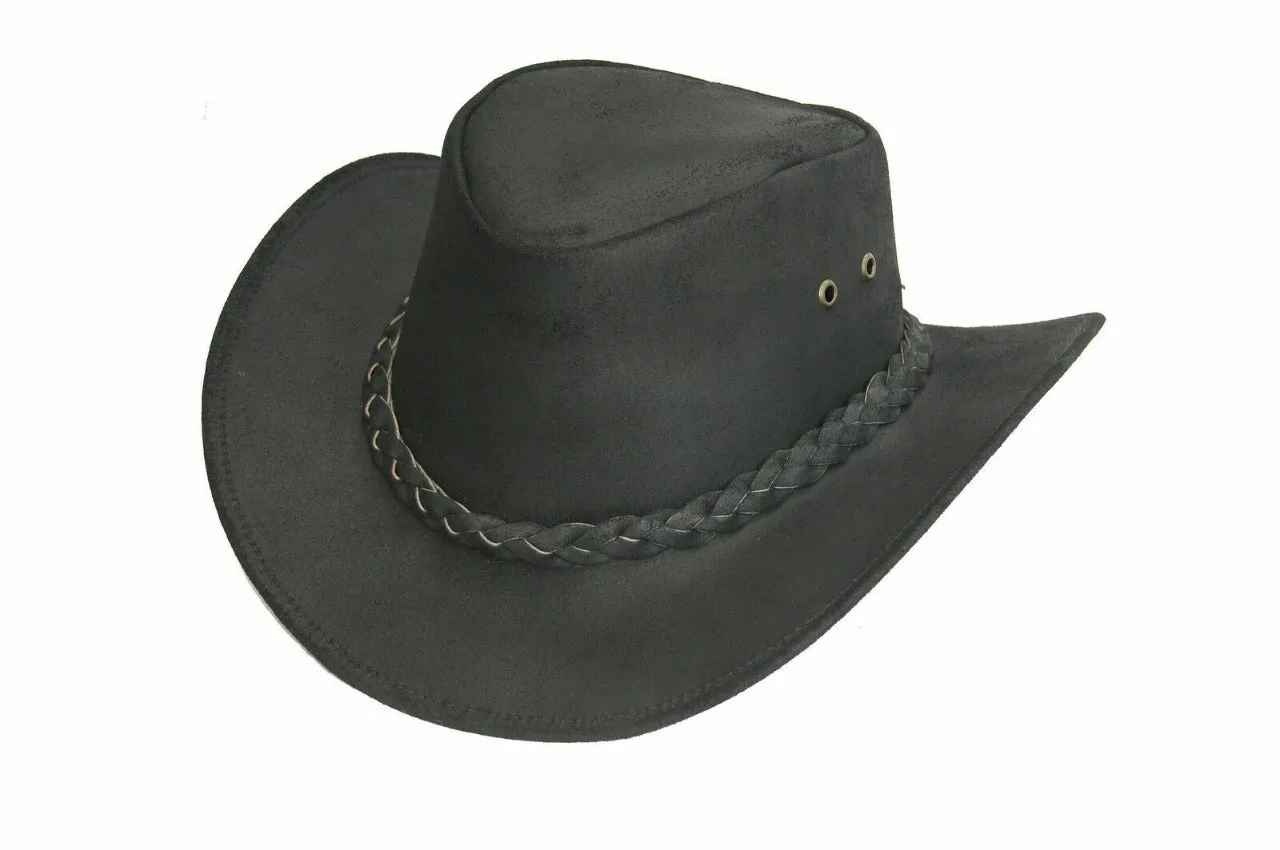 HL80120 MEN AUSTRALIAN STYLE HAT HL80120 M/O BUFFALO LEATHER