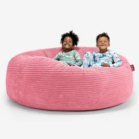 Huge Family Sized Kids Bean Bag 3-14 yr - Cord Coral Pink