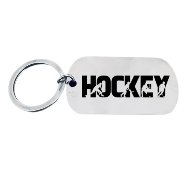 Ice Hockey Word Keychain