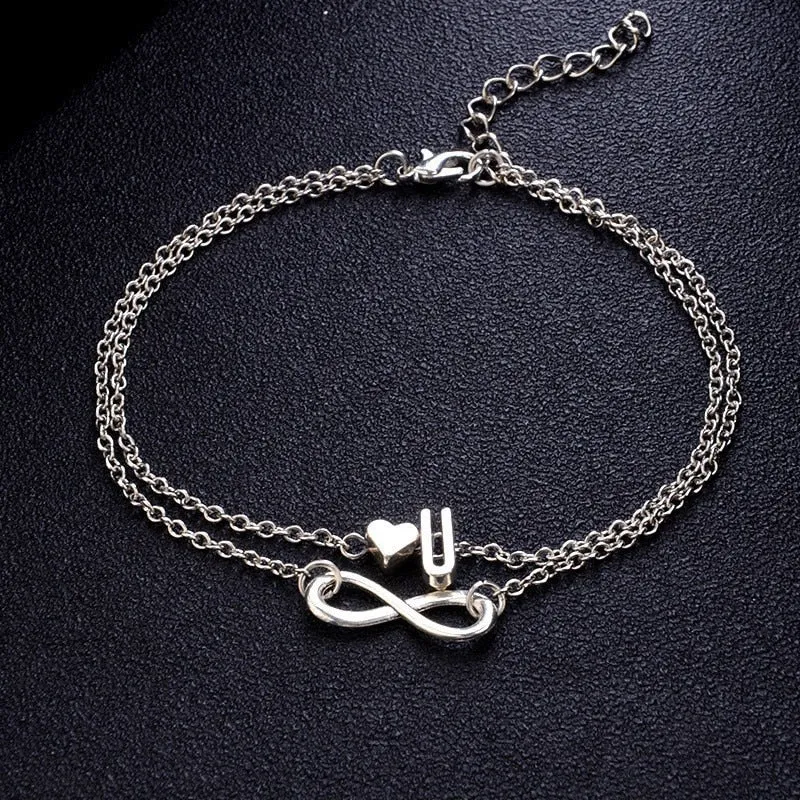 Initial Infinity Anklet Bracelet Christmas Gifts For Her 2023