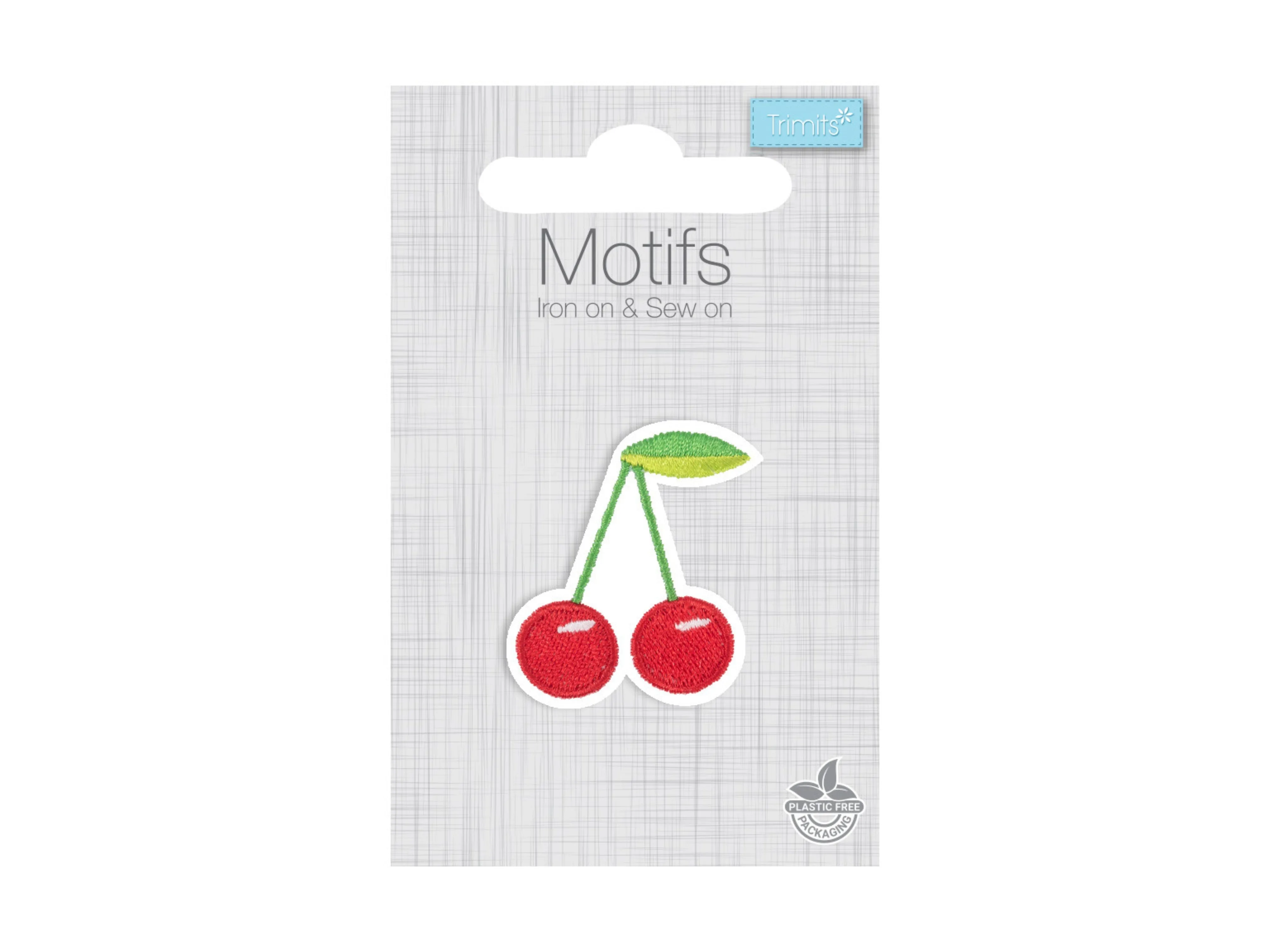 Iron -On & Sew-On Motif Patch - Cherries