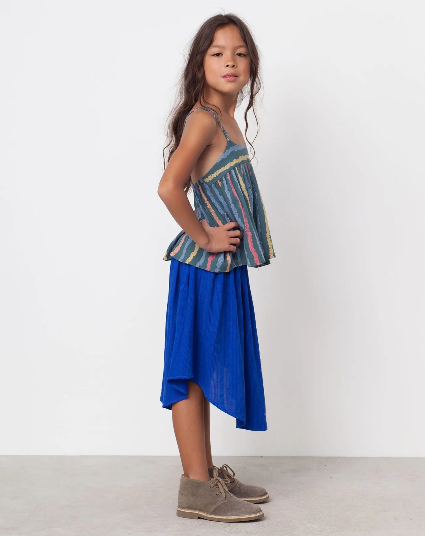 Joplin Textured Skirt in Blueberry