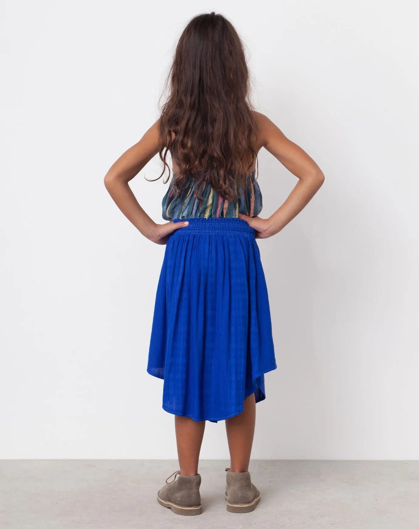 Joplin Textured Skirt in Blueberry