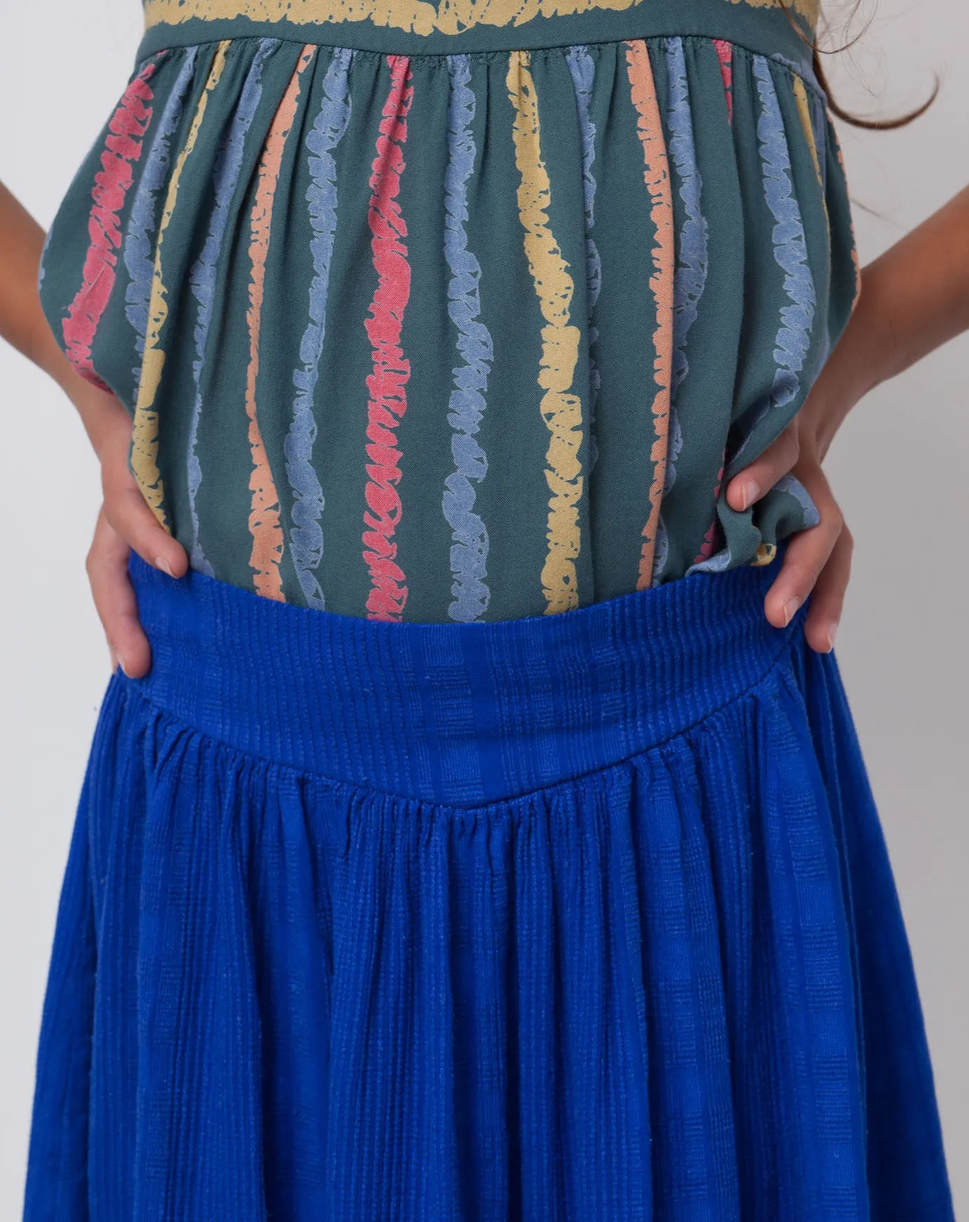 Joplin Textured Skirt in Blueberry