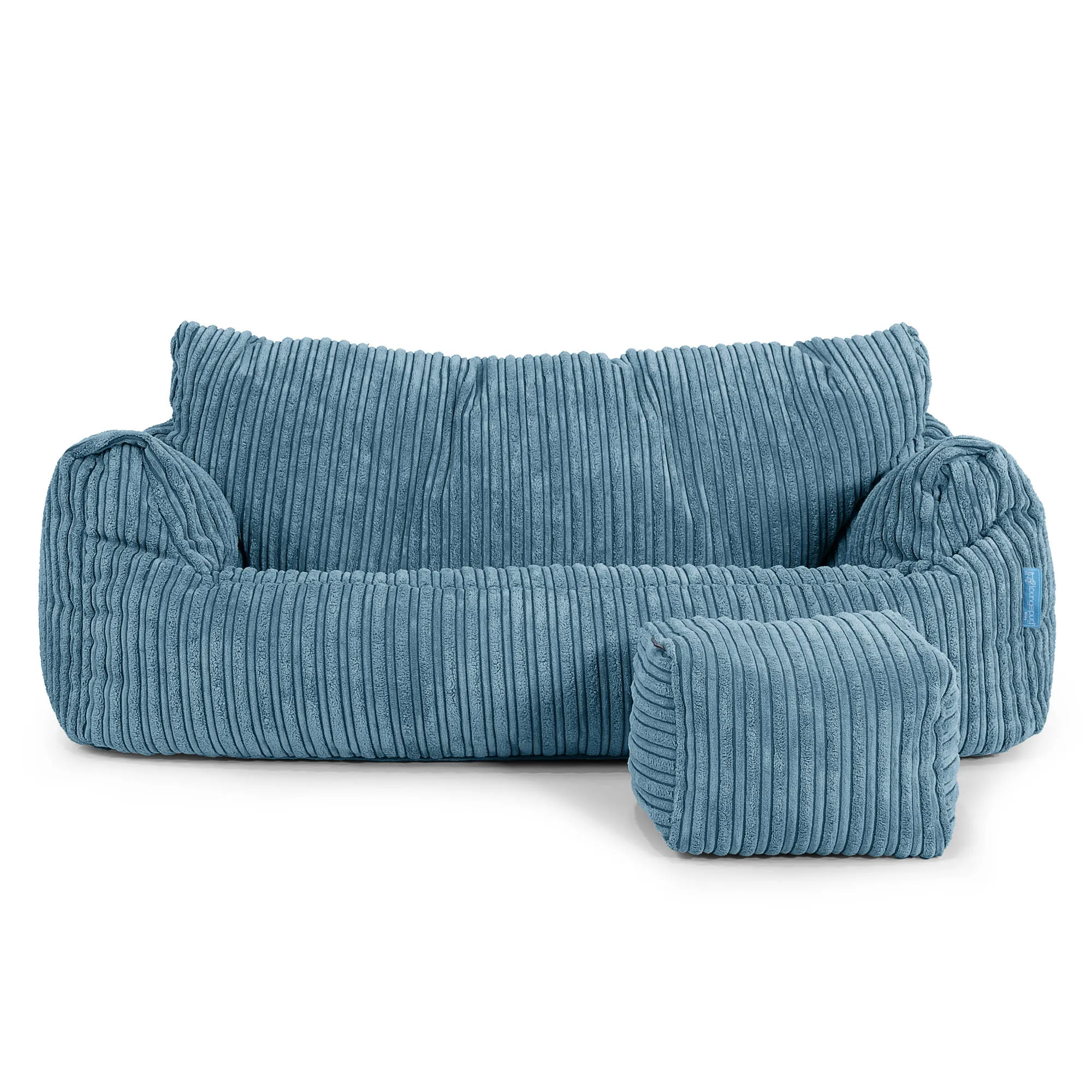 Josephine Childrens Sofa Bean Bag 1-5 yr - Cord Aegean Blue