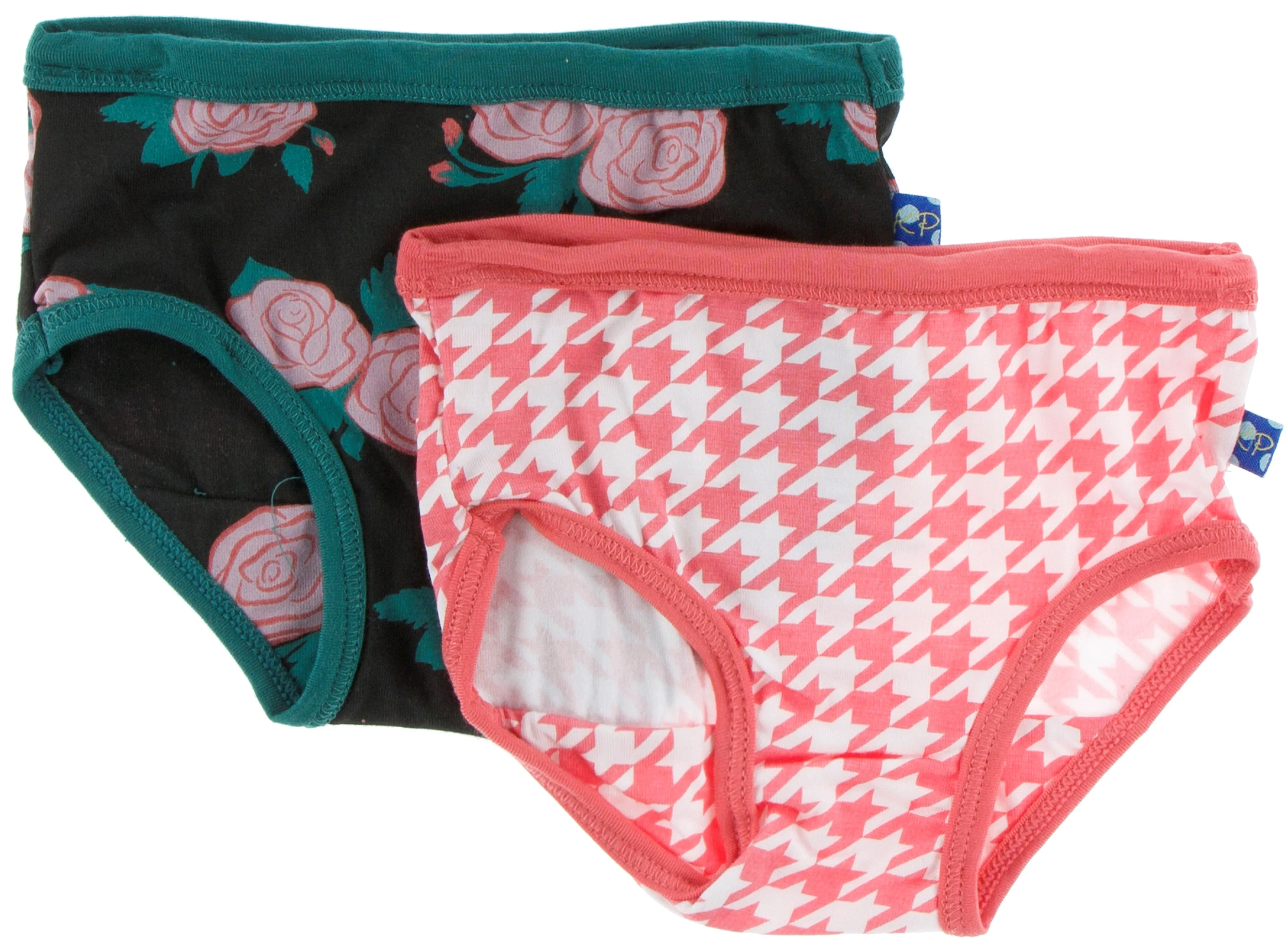 KicKee Pants English Rose Garden & English Rose Houndstooth Girl's Underwear Set