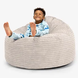 Kids Giant Snuggle Bean Bag 3-8 yr - Cord Ivory