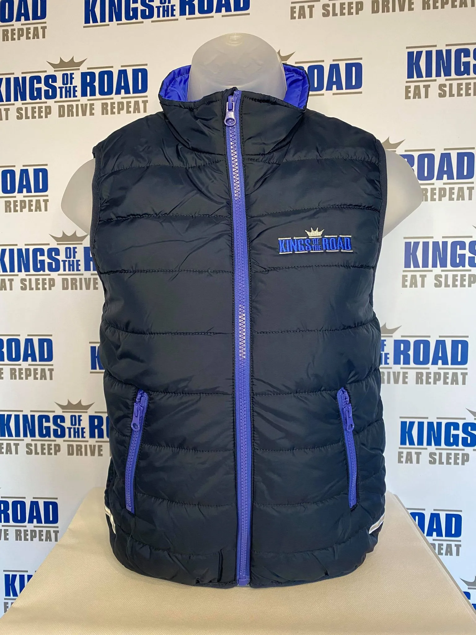 Kids Navy Padded Body Warmer