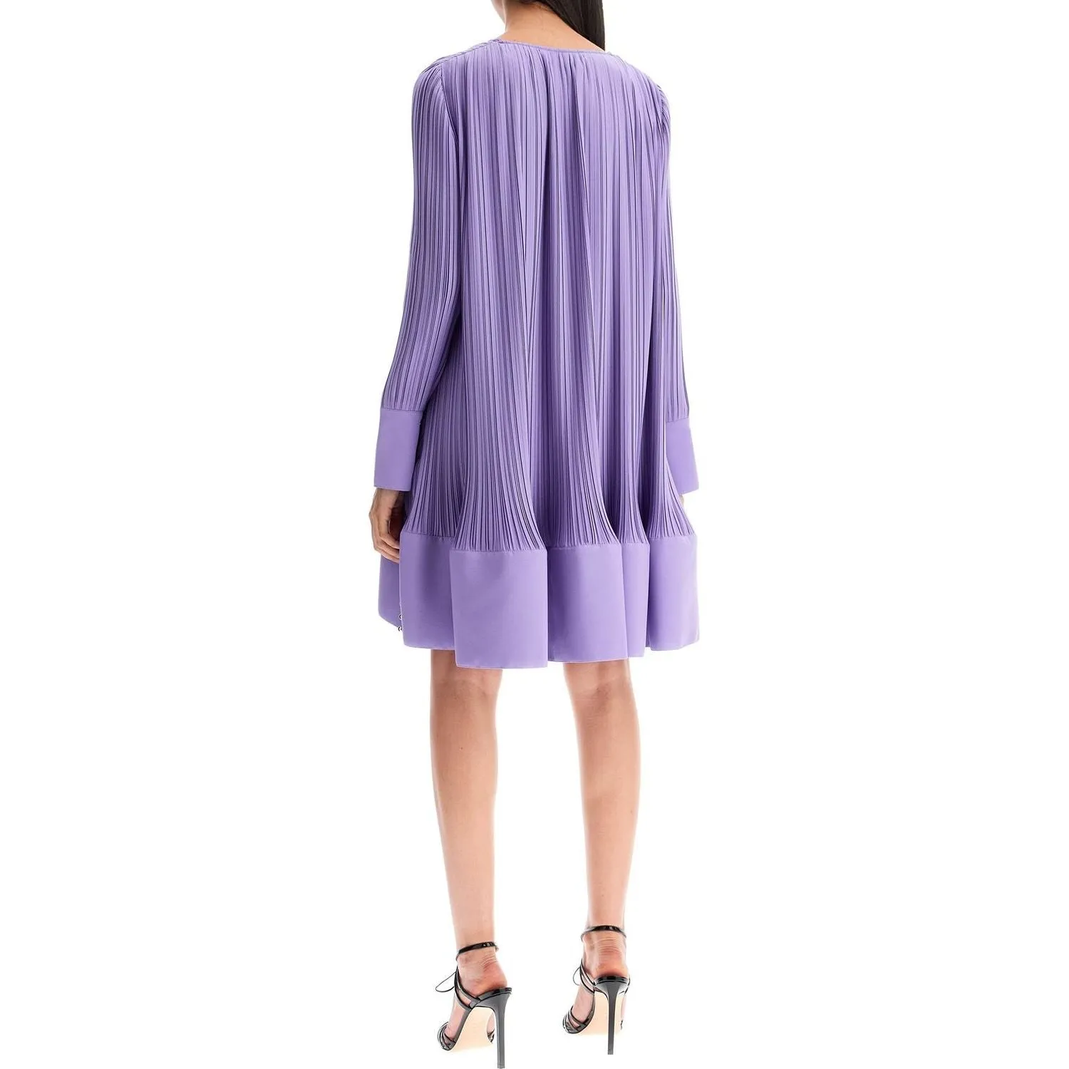 Lanvin short pleated dress with ruffles