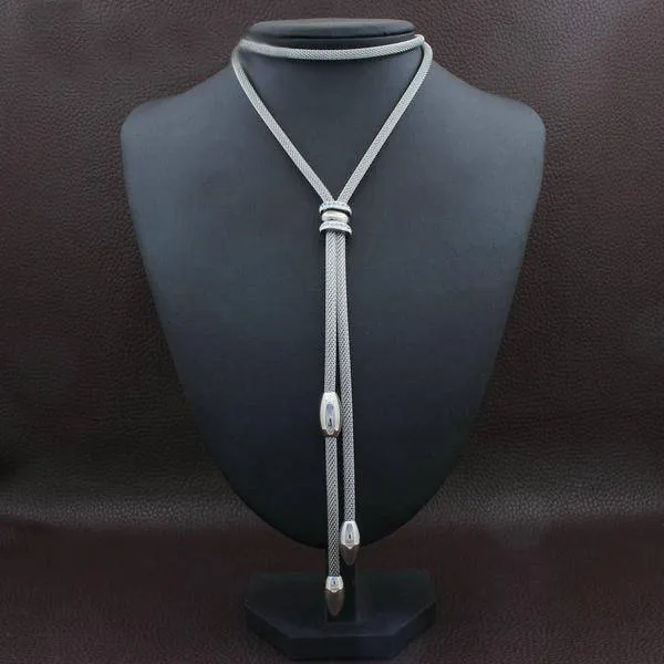 Long Stainless Steel Necklace for Women