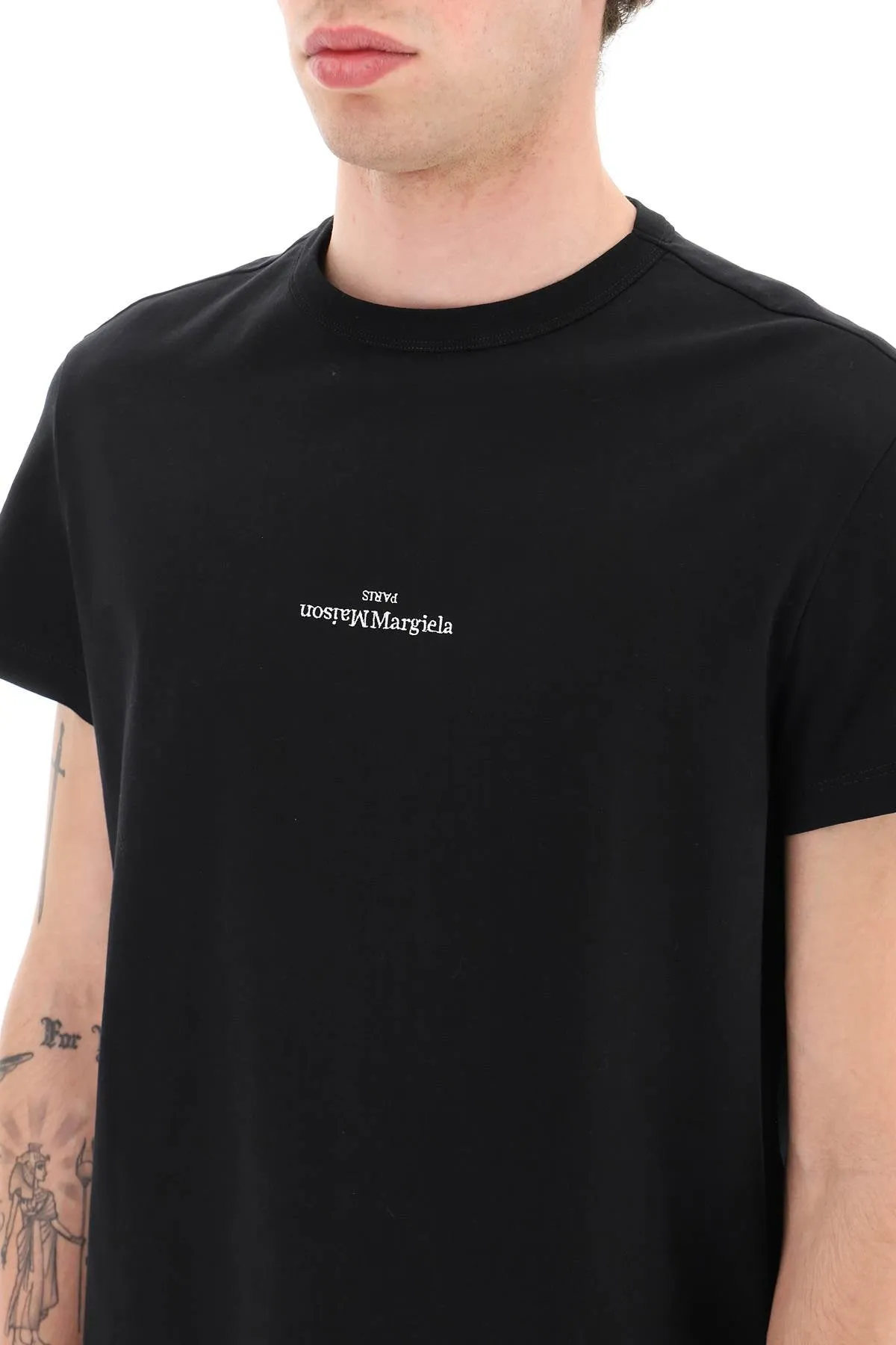 Maison margiela embroidered logo t-shirt