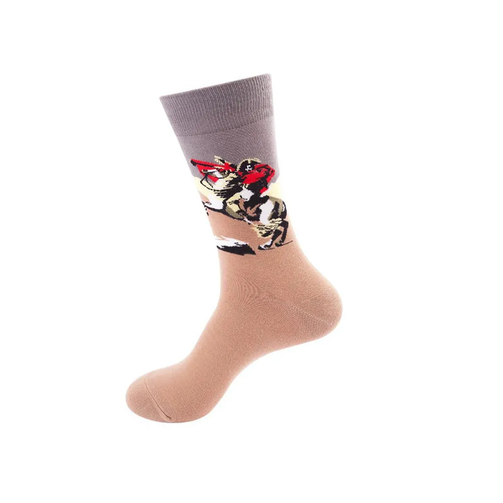 Mox JT Printed Autumn Funny Socks - Multi Color Optional