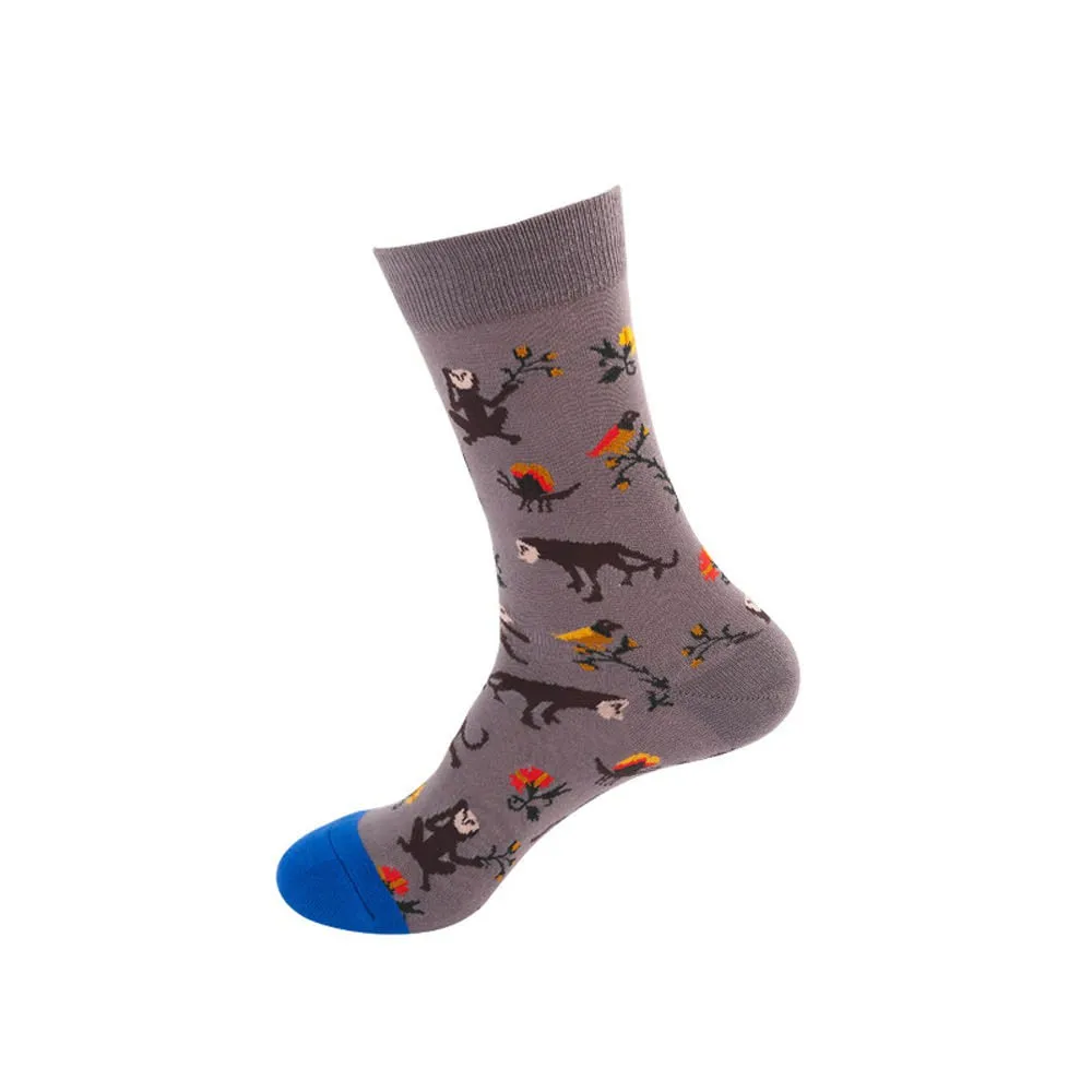 Mox JT Printed Autumn Funny Socks - Multi Color Optional