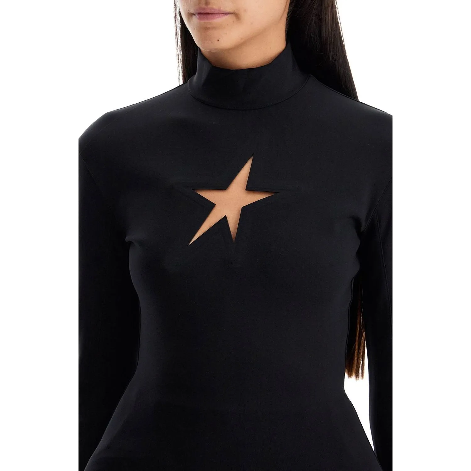 Mugler long-sleeved star top for