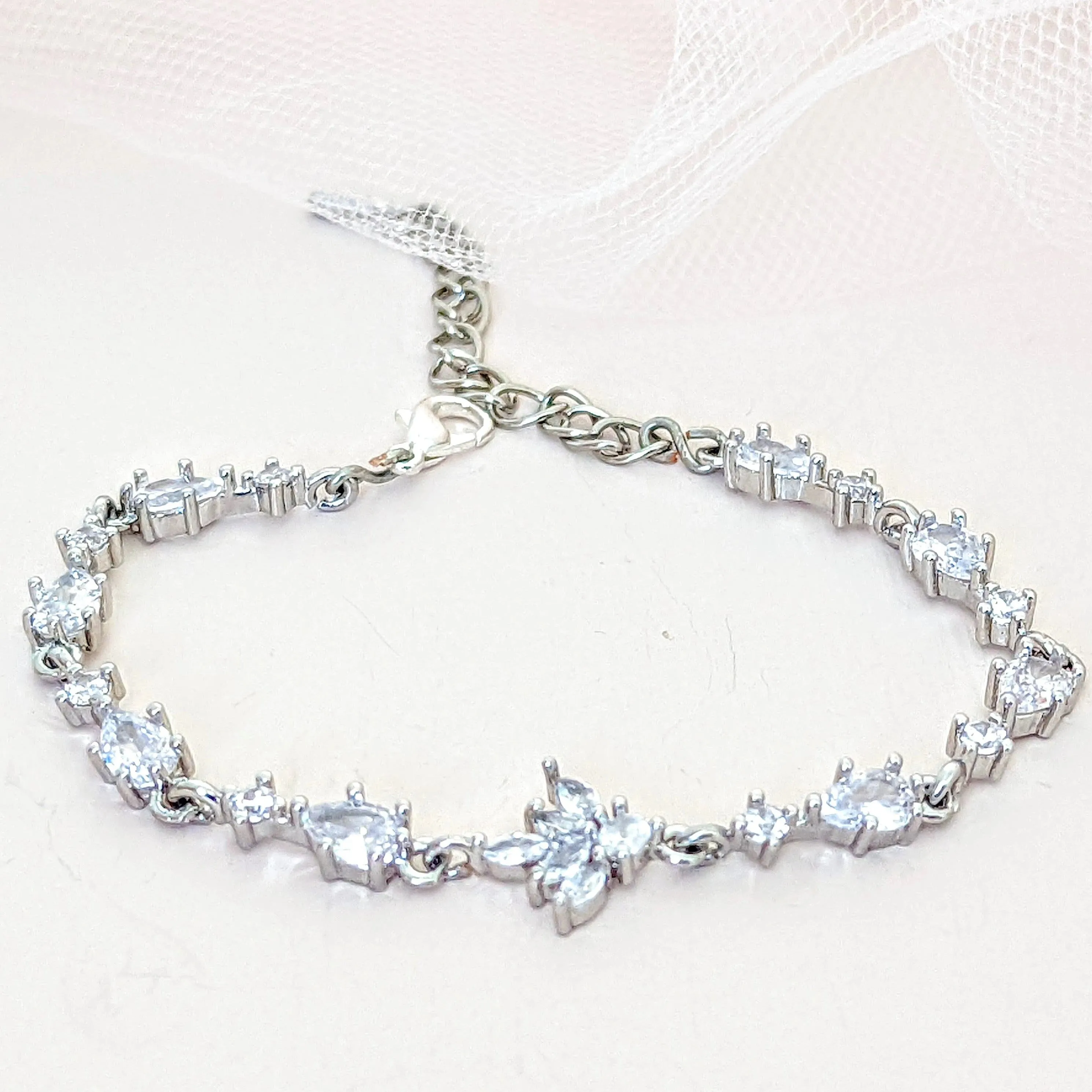 Multishape Cubic Zirconia Bracelet