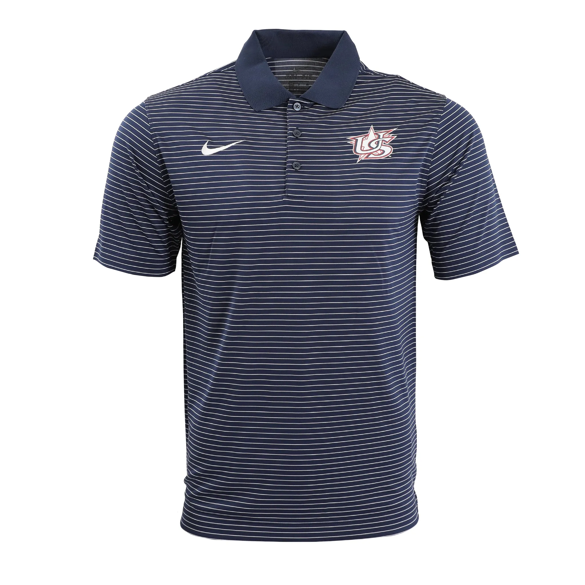 Navy Stadium Stripe Polo