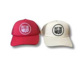 Out the Mud trucker hat Red & Cream