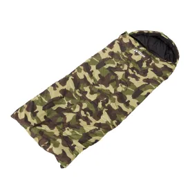 Outdoor Equipped Kids Green Camo Sleeping Bag