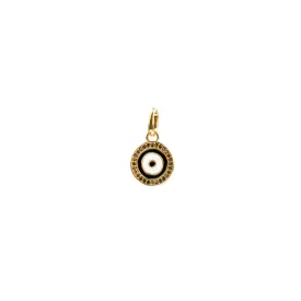 pave circle evil eye mini bale charm