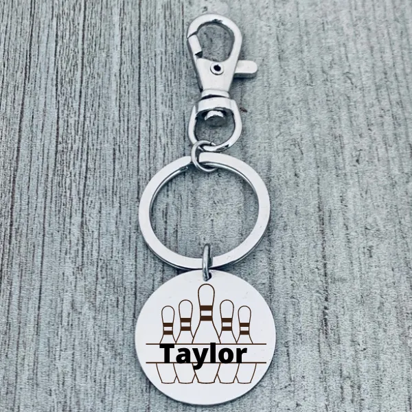 Personalized Bowling Zipperpull Keychain