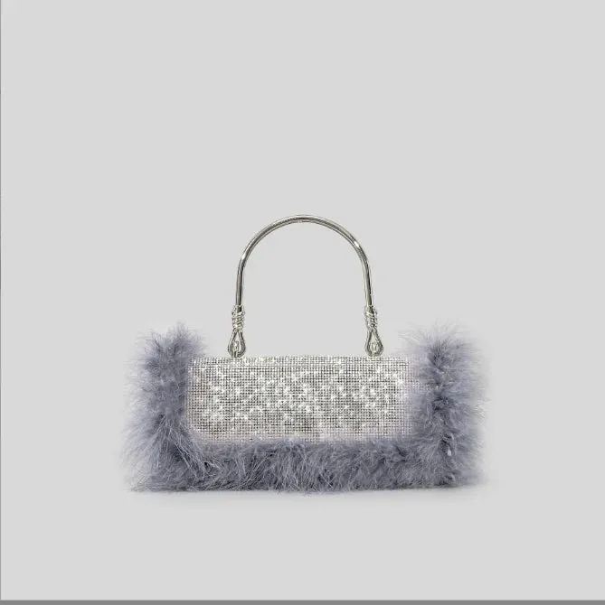 Pre Order:  Fur Diamond Clutch Bag